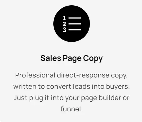Sales Page Copy